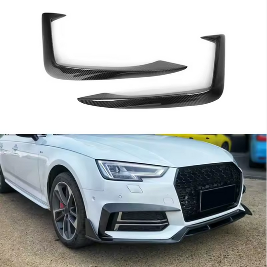 Canards antibrouillard en fibre de carbone (2 pièces) pour Audi A4 B9 S-Line &amp; S4 (2017–2019)