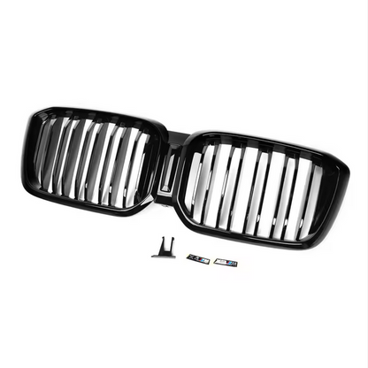 Double Line Kidney Grille Black High Gloss for BMW X3 G01 &amp; X4 G02 LCI (2021–2022)
