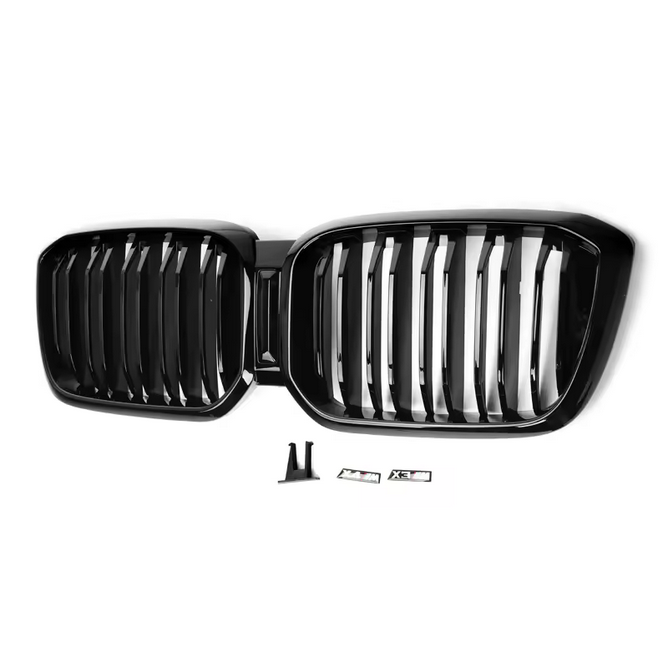 Double Line Kidney Grille Black High Gloss for BMW X3 G01 &amp; X4 G02 LCI (2021–2022)