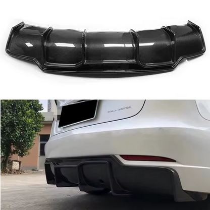 Carbon Heckdiffusor Spoiler Lippe für Tesla Model 3 (Rear Bumper Diffusor)
