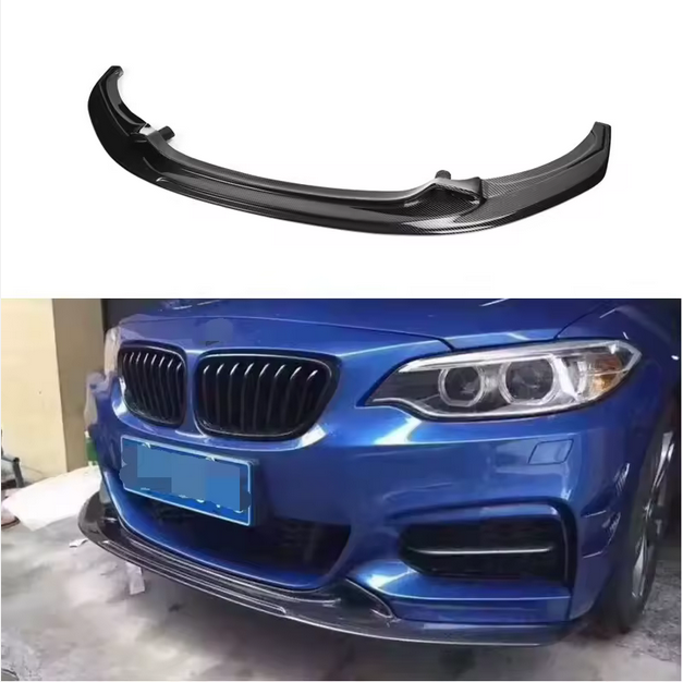 Lame de spoiler avant en fibre de carbone pour BMW Série 2 F22 M Sport / M235i