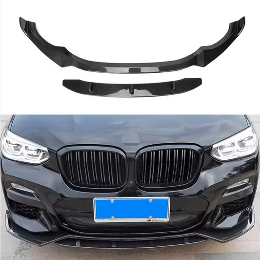 Lèvre de spoiler avant en fibre de carbone pour BMW X3 G01 et X4 G02 (2018+)