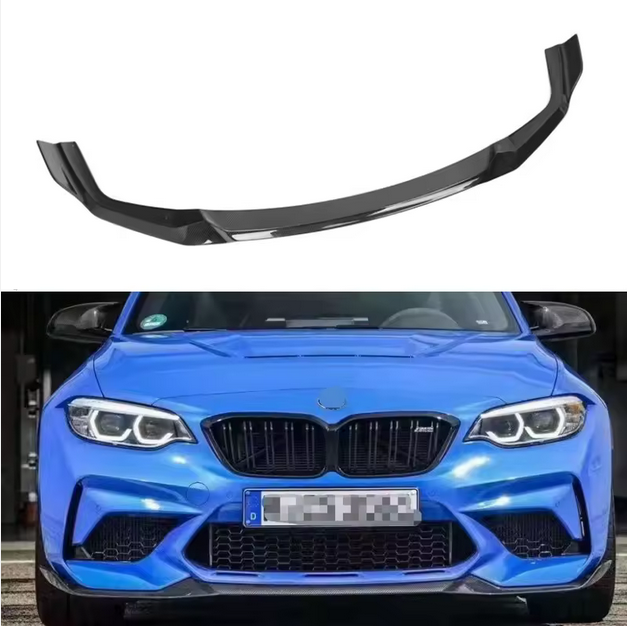 Carbon fiber front spoiler lip MP-style for BMW M2 Competition F87