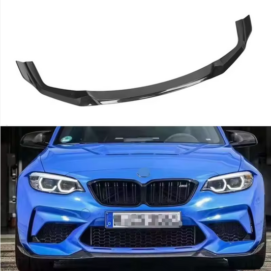 Lame de spoiler avant en fibre de carbone style MP pour BMW M2 Competition F87