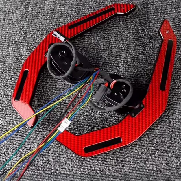 Palettes de changement de vitesse en carbone magnétique pour Mercedes-Benz AMG / Classe E / GLE / CLA / GLB / GLK – Mise à niveau LED