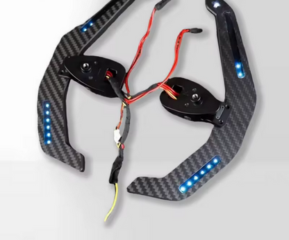 Palettes de changement de vitesse en carbone magnétique pour Mercedes-Benz AMG / Classe E / GLE / CLA / GLB / GLK – Mise à niveau LED