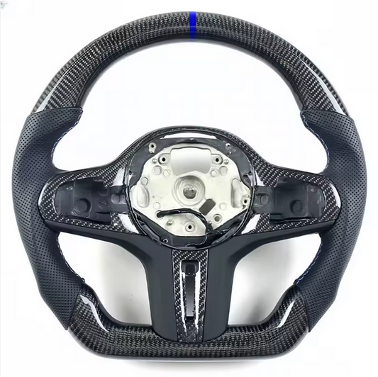 Volant sport en fibre de carbone forgée style M pour modèles BMW G