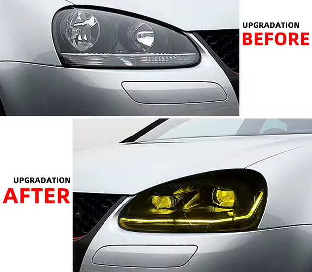 LED headlight accessories for Volkswagen Golf 5 MK5 – Evil Eye GTI style front light upgrade