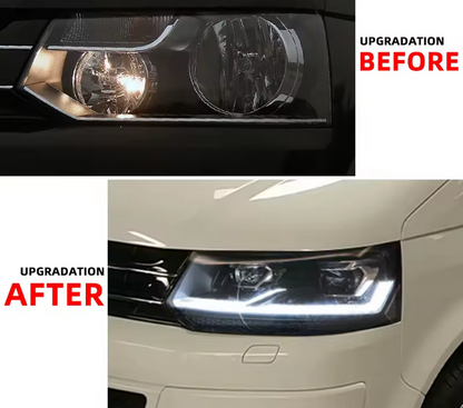 Accessoires pour phares LED 6000K pour Volkswagen Multivan T6 Transporter (2010–2015)
