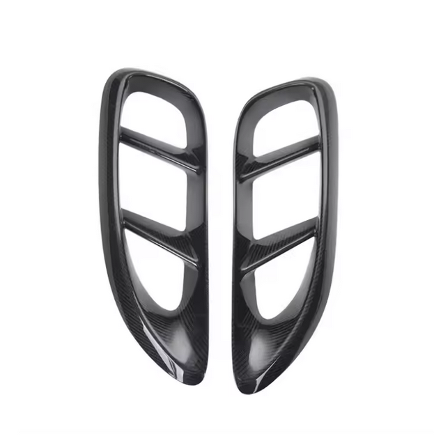 Dry Carbon Air Outlet Cover Accessory for Porsche 718 Boxster GT4RS 2016+ – Real Carbon Trim