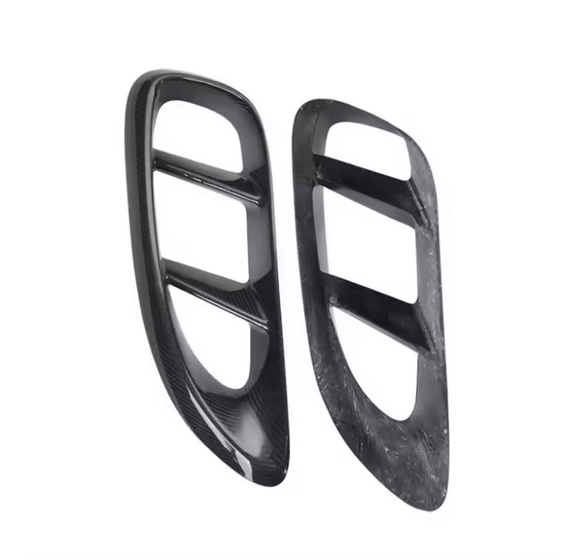 Dry Carbon Air Outlet Cover Accessory for Porsche 718 Boxster GT4RS 2016+ – Real Carbon Trim