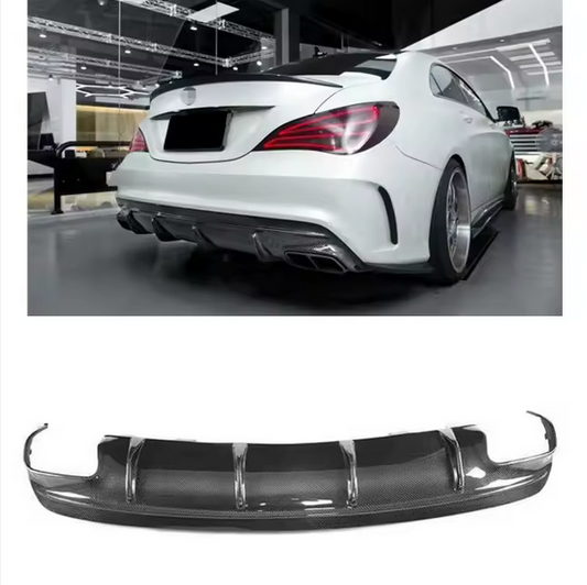 Diffuseur arrière en carbone style AMG pour Mercedes-Benz CLA W117 Sport 2014–2019