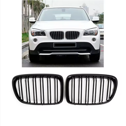 Frontgrill Nieren Grill Glanz Schwarz für BMW X1 E84 2011–2015