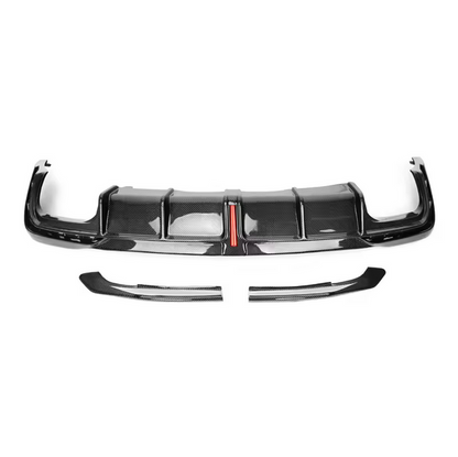 Echtcarbon Heckdiffusor mit LED Bremslicht für Audi A4 S4 B9 S Line