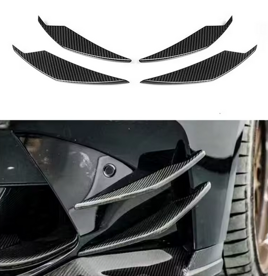 Ailerons de pare-chocs avant en carbone sec pour BMW G80 G82 G83 M3 M4 (4 pièces)