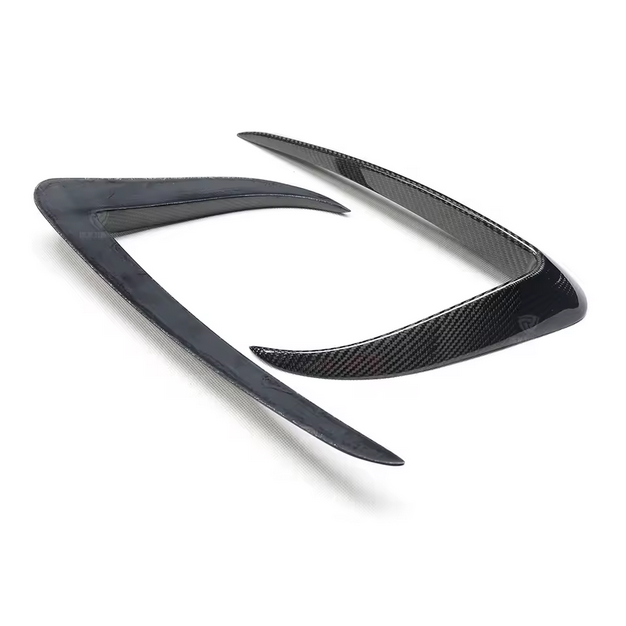 Ailerons avant en fibre de carbone pour Tesla Model 3 – Noir brillant 3K Carbone