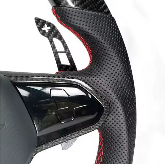 Palettes de changement de vitesse magnétiques en fibre de carbone pour VW Golf 8 MK8 GTI R R-Line (2021–2024)