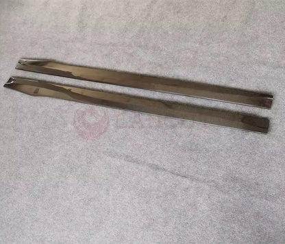 Carbon fiber side skirt extensions for Ferrari California T