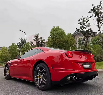 Carbon fiber side skirt extensions for Ferrari California T