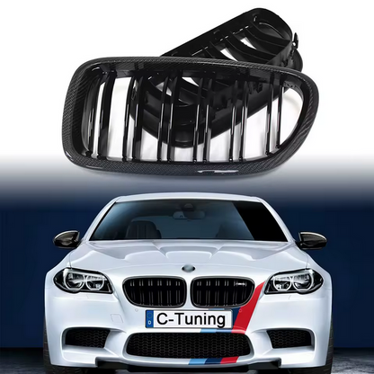 Calandre avant à double lamelle en fibre de carbone pour BMW Série 5 F10 / F10 M5