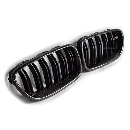 Calandre avant à double lamelle en fibre de carbone pour BMW Série 5 F10 / F10 M5