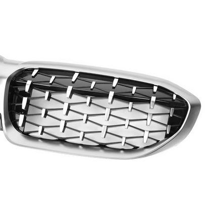 Frontgrill Diamond Style Matt Silber für BMW 3er G20 G21