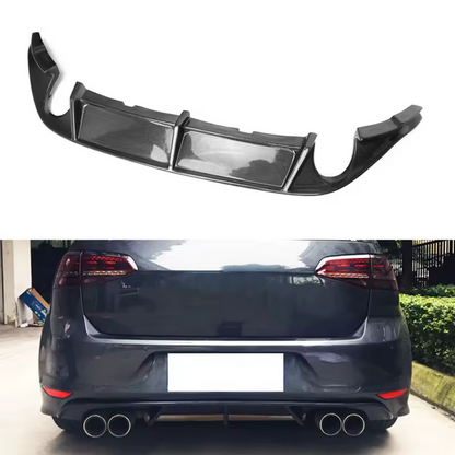 Carbon rear diffuser for VW Golf 7 GTI MK7