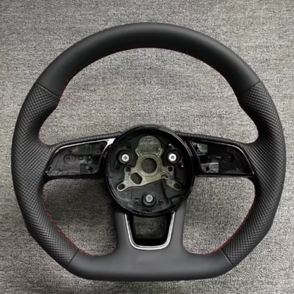 Volant sport en cuir perforé à méplat pour Audi A4 A5 A3 A6 A7 Q2 Q3 Q5