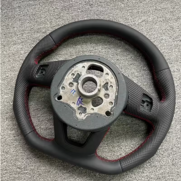Volant sport en cuir perforé à méplat pour Audi A4 A5 A3 A6 A7 Q2 Q3 Q5