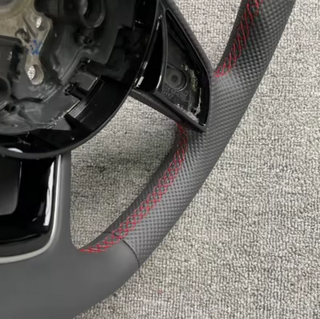 Volant sport en cuir perforé à méplat pour Audi A4 A5 A3 A6 A7 Q2 Q3 Q5