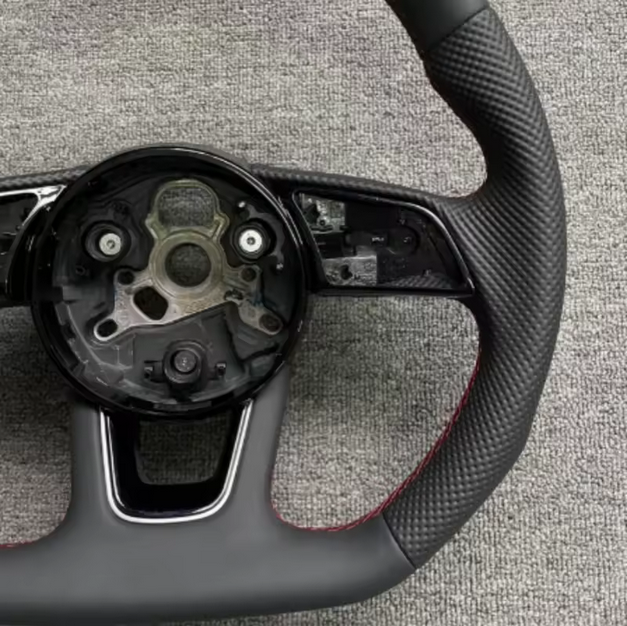 Volant sport en cuir perforé à méplat pour Audi A4 A5 A3 A6 A7 Q2 Q3 Q5