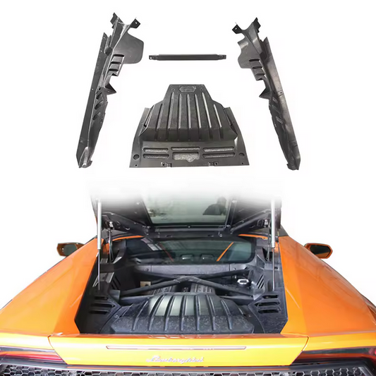 Cache-moteur en carbone sec forgé - Pièce de rechange pour Lamborghini Huracán LP580 / LP610-4
