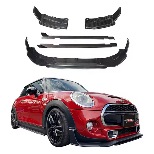 Kit carrosserie carbone pour MINI Cooper S F56 F57 LCI – lame avant, bas de caisse, diffuseur