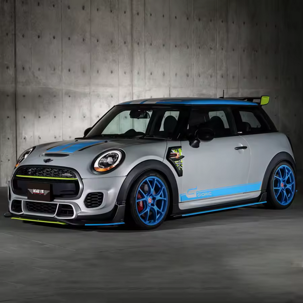 Kit carrosserie carbone pour MINI JCW F56 F57 LCI – lame avant, bas de caisse, diffuseur