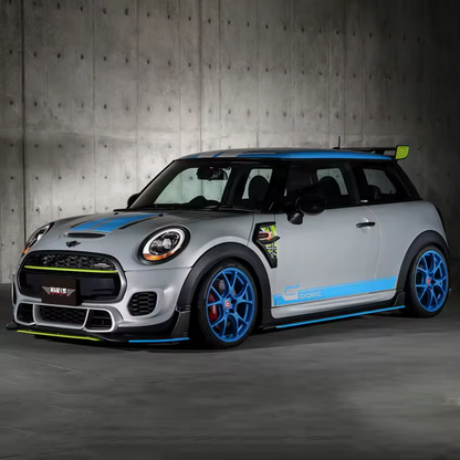 Kit carrosserie carbone pour MINI JCW F56 F57 LCI – lame avant, bas de caisse, diffuseur