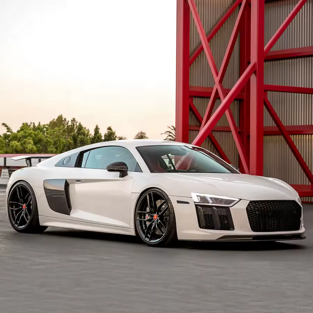 Kit carrosserie en carbone sec pour Audi R8 V8 V10 – Lèvre avant, diffuseur, aileron