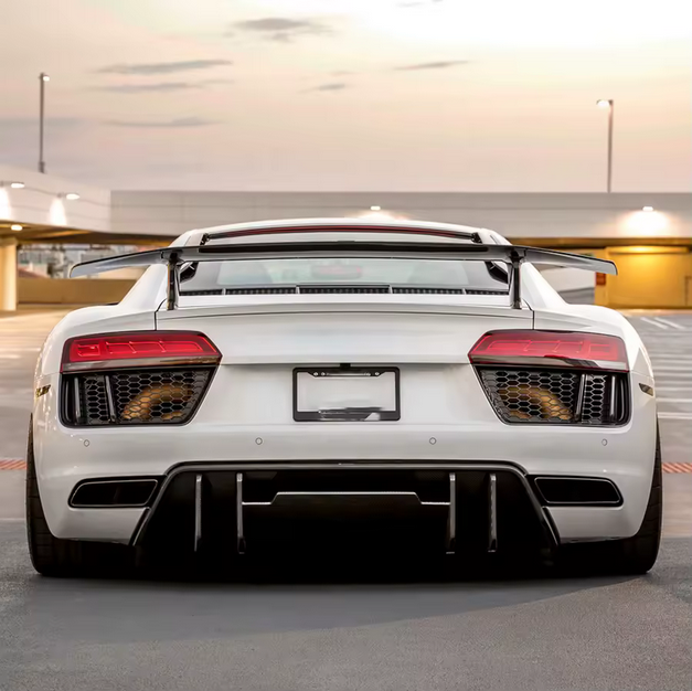 Kit carrosserie en carbone sec pour Audi R8 V8 V10 – Lèvre avant, diffuseur, aileron