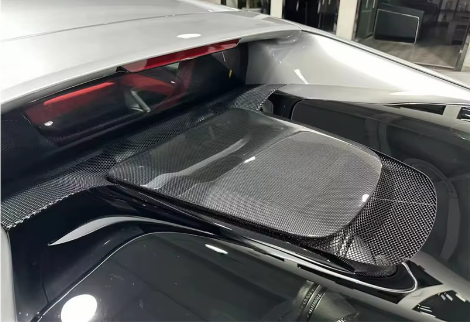 Cache-moteur arrière en fibre de carbone sèche pour Ferrari 296 GTB