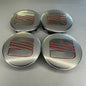 4x SEAT kompatible Nabendeckel 63mm Silber