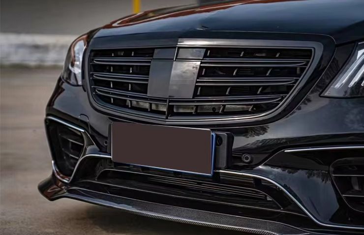 Lèvre avant en fibre de carbone pour Mercedes-Benz Classe S W222 AMG S63 S65
